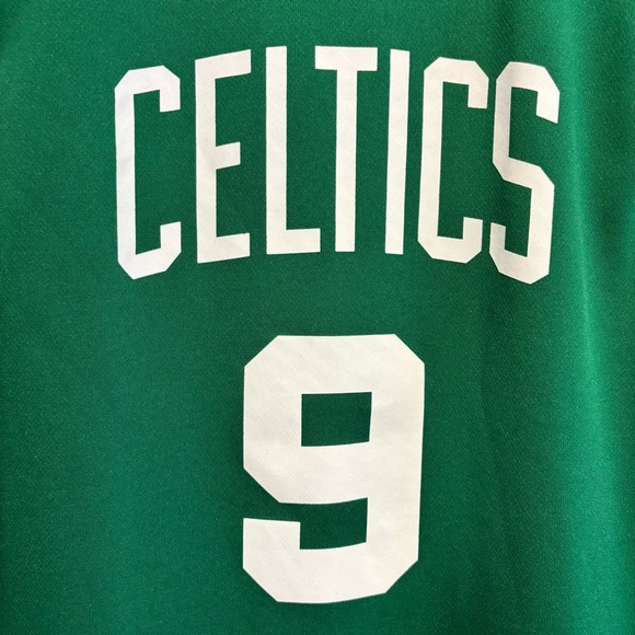 Boston Celtics Rajon Rondo Jersey #9 Away Green Basketball Vintage NBA Adidas - Picture 5 of 13